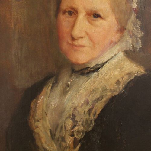 fig 3. Percy Bigland, Portrait Of A Lady In A Lace Cap, Edwardian Portrait, Beautiful English Oil Painting