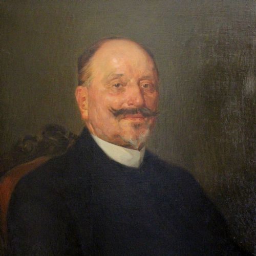 Franz Ludwig Kiederich, Portrait of Anton Bürsgens, Large Original Oil Painting