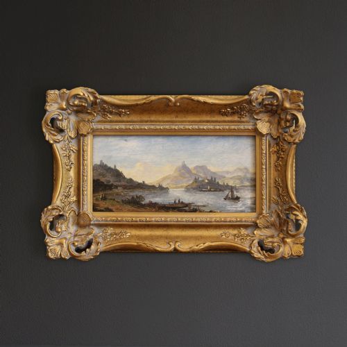 Benjamin Williams Leader Ra, View Over Rolandseck, Oil Sketch
