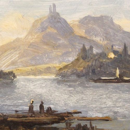 fig 2. Benjamin Williams Leader RA, View Over Rolandseck, Oil Sketch