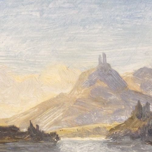 fig 4. Benjamin Williams Leader RA, View Over Rolandseck, Oil Sketch
