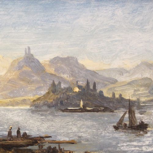 fig 5. Benjamin Williams Leader RA, View Over Rolandseck, Oil Sketch