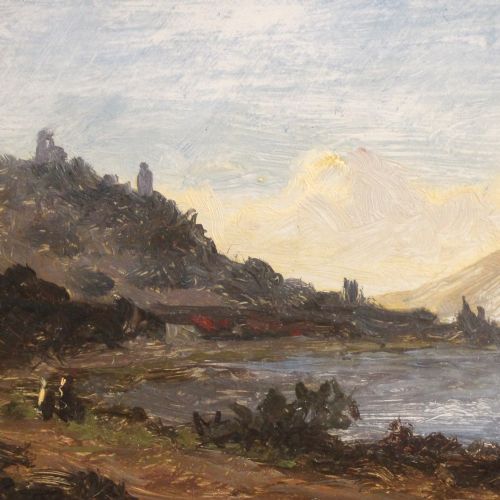 fig 6. Benjamin Williams Leader RA, View Over Rolandseck, Oil Sketch