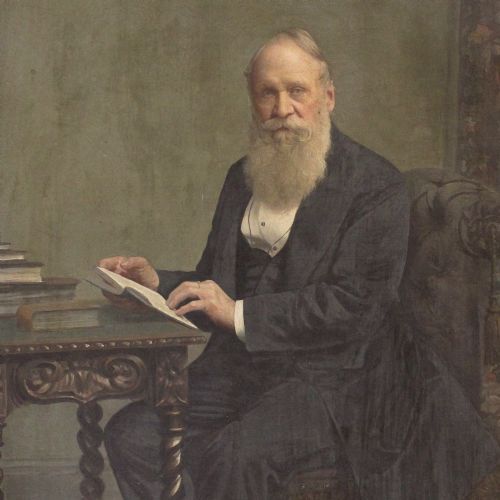 fig 1. Portrait Of An Old Bearded Gentleman, Original 19th Century Oil Painting