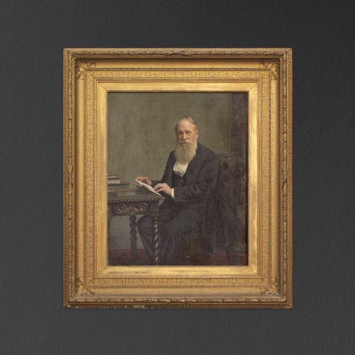 Portrait of an Old Bearded Gentleman, Original 19th Century Oil Painting