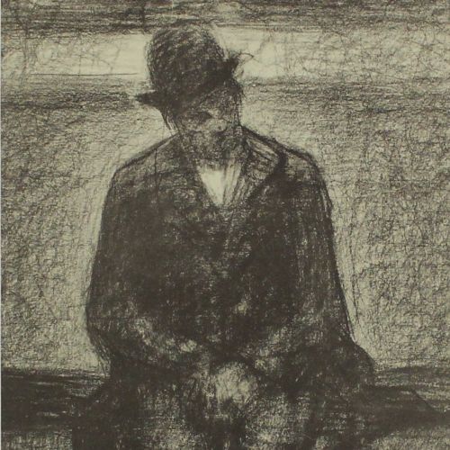 fig 1. After Georges-Pierre Seurat, Vagabond, 1930s Rotogravure