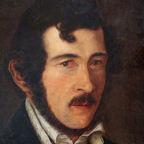 fig 2. Ludovike Sophie Simanowitz, Portrait Of Carl Ludwig Von Reichenbach, Original Antique Portrait