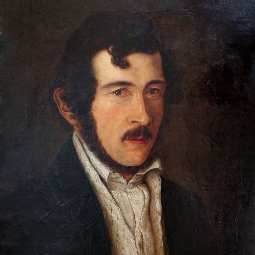 fig 4. Ludovike Sophie Simanowitz, Portrait Of Carl Ludwig Von Reichenbach, Original Antique Portrait