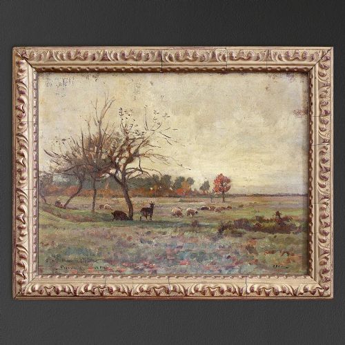 fig 2. Marcelle Delorme, Beauvais, Original Impressionist Landscape Oil Painting