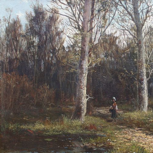 fig 1. Abraham Hulk Junior, Autumn In Suffolk, English Landscape Oil Painting