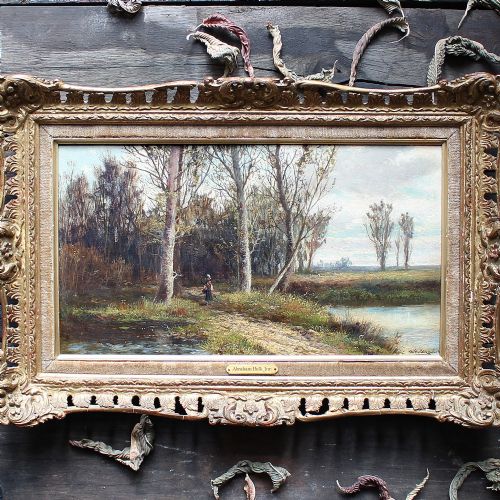 Abraham Hulk Junior, Autumn in Suffolk, English Landscape Oil Painting