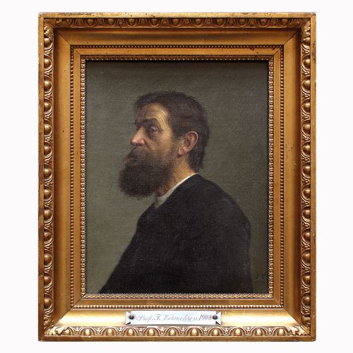 fig 3. Frederik Vermehren, Portrait Of A Bearded Gentleman, Antique Oil Painting