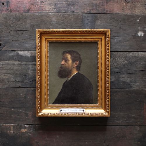 fig 1. Frederik Vermehren, Portrait Of A Bearded Gentleman, Antique Oil Painting
