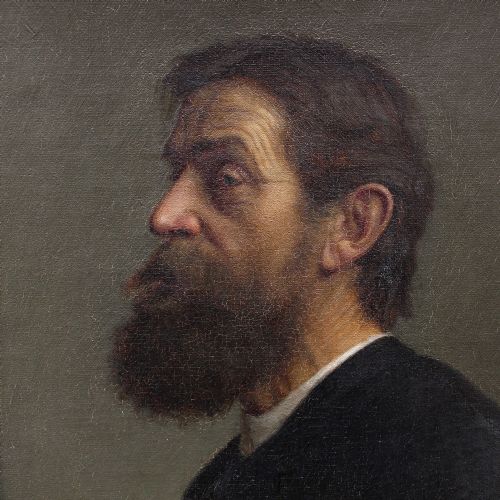 fig 5. Frederik Vermehren, Portrait Of A Bearded Gentleman, Antique Oil Painting