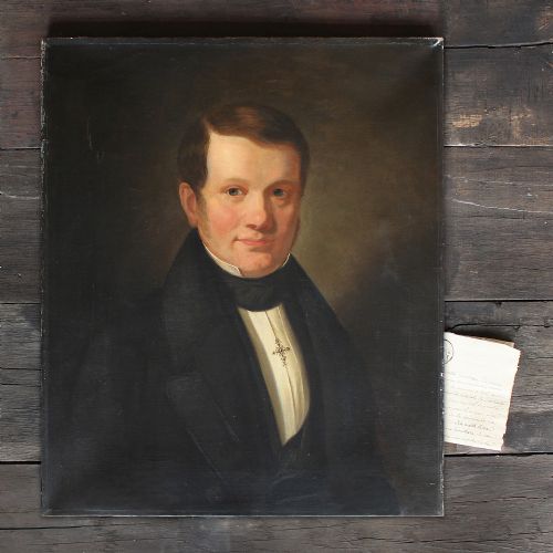 R. Christiansen, Portrait of Neils Daniel Kemp, Oil Painting
