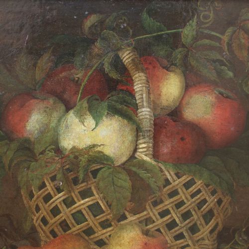 fig 1. Italian Still Life With Apples, Berries & Pears, Antique Oil Painting
