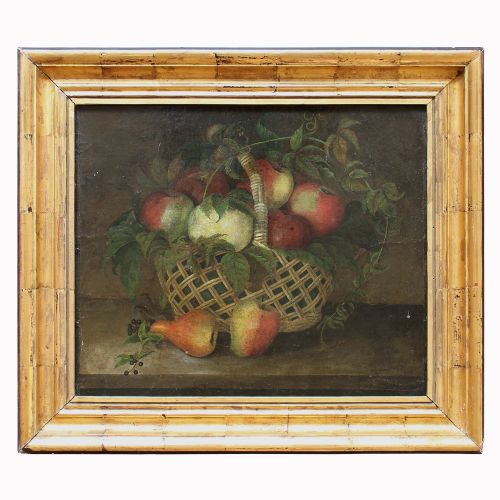fig 2. Italian Still Life With Apples, Berries & Pears, Antique Oil Painting