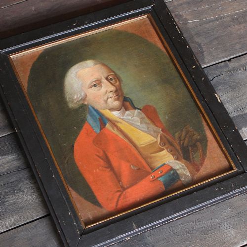 fig 3. Portrait Of Admiral Frederik Christian Kaas, Antique Oil Painting