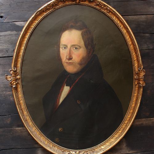 Continental Portrait of a Gentleman, Antique Oil Painting