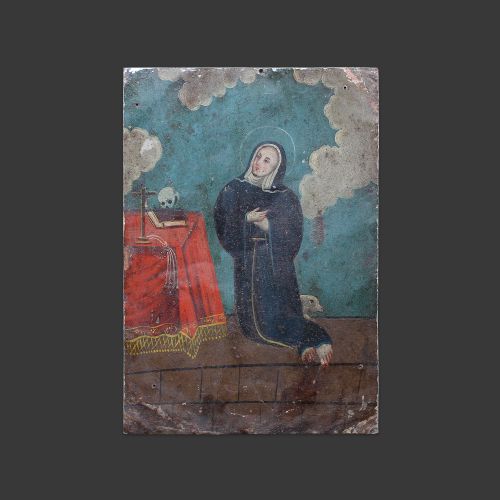 fig 1. Provincial Italian Religious Icon, Folk Art