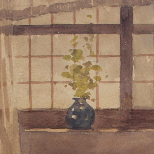 fig 1. Hutton Mitchell, Evening Meal, Beautiful Genre Scene, Antique Painting