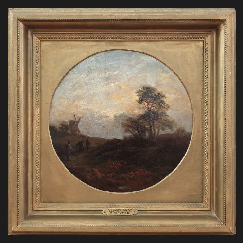fig 2. Emma Smythe, Suffolk Mill, Antique English Landscape Painting