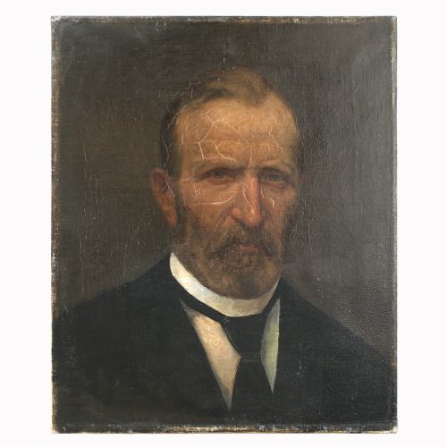 Worn Portrait of an Older Gentleman, Old Dutch Oil Painting