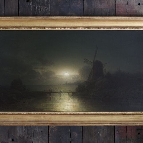 Wilhelm Lichtenheld, Coastal Nocturne, Seascape