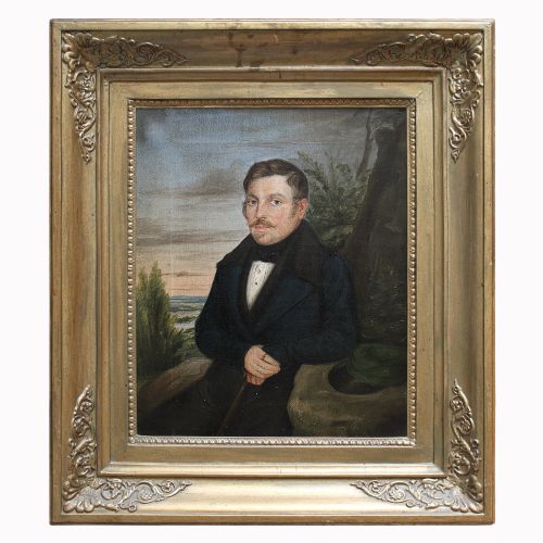 Portrait of Karl Hoffmann, Antique Oil Painting