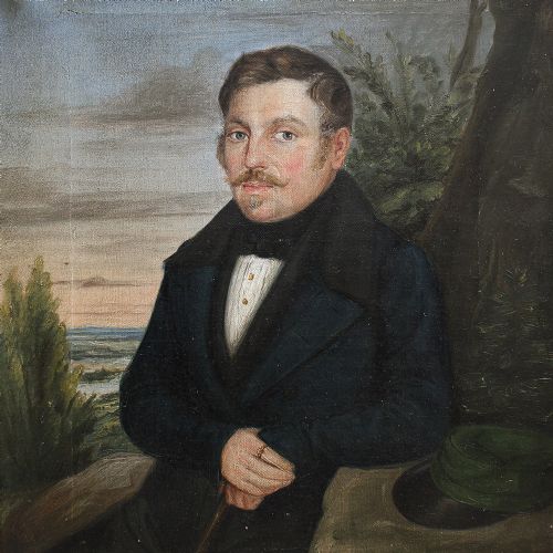fig 2. Portrait Of Karl Hoffmann, Antique Oil Painting