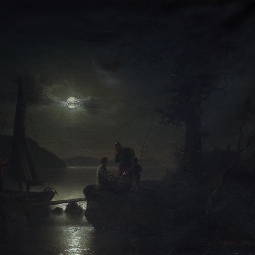 fig 3. Ehrnfried Wahlqvist, Twilight Fishing, Swedish Nocturne