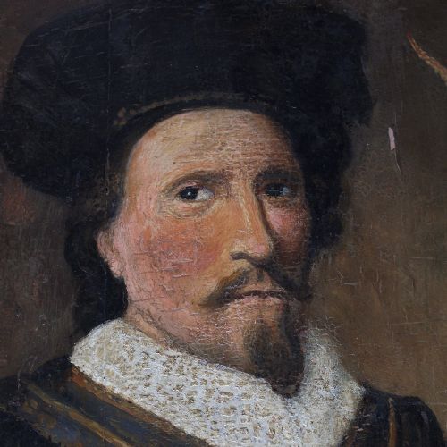 fig 2. Portrait Of A 16th-Century Scandinavian Nobleman, Antique Oil On Panel