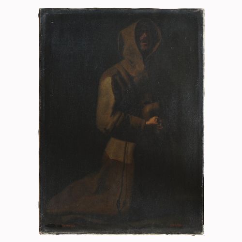 After Francisco De Zurbaran, Saint Francis in Meditation