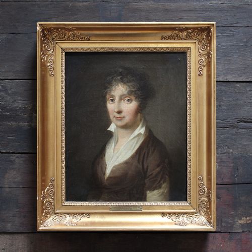 fig 1. Attr. C A Lorentzen, Portrait Of Barbara Brorson, Antique Oil Painting