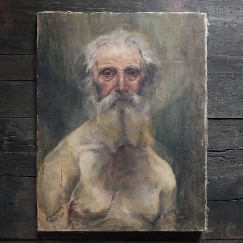 fig 1. Y Merigault, Portrait Of A Bearded Gentleman
