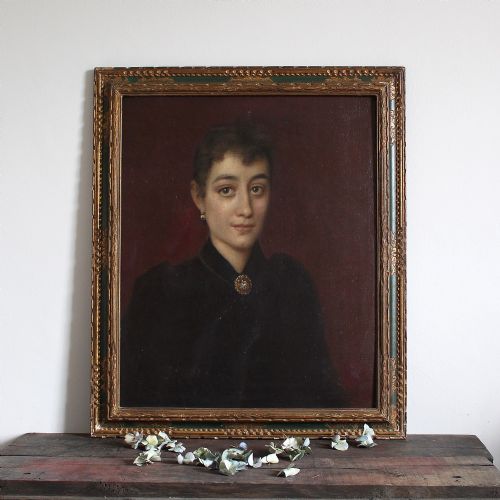 fig 1. Portrait Of A Lady With A Diamond Brooch