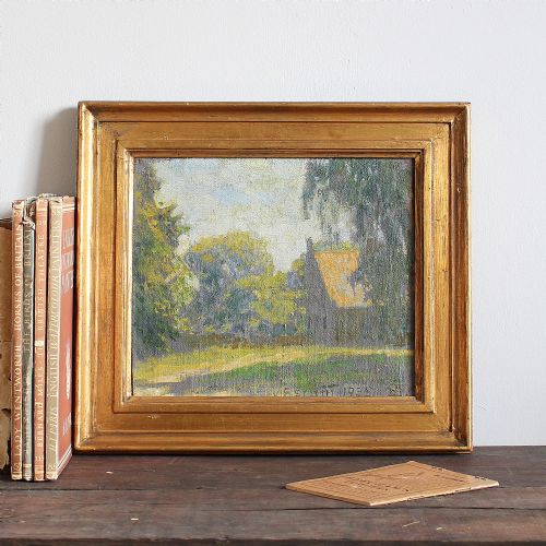 fig 1. Niels Skovgaard, A Summer Day In A Garden In Esrum, Oil Painting