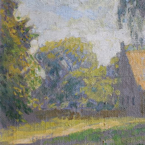 fig 2. Niels Skovgaard, A Summer Day In A Garden In Esrum, Oil Painting