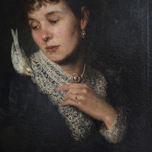 fig 1. Portrait Of A Lady With A Bird