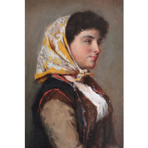 Haynes King, Portrait Study of a Fisherwoman