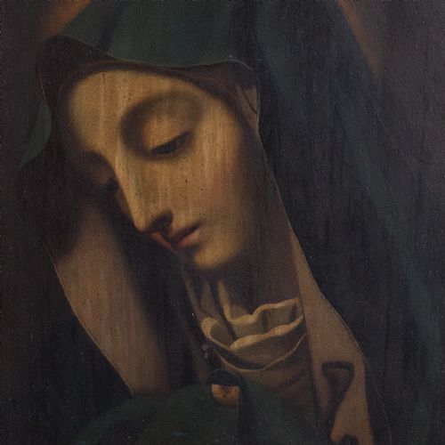 fig 1. 17th-Century, Madonna Del Dito, Religious Oil Painting