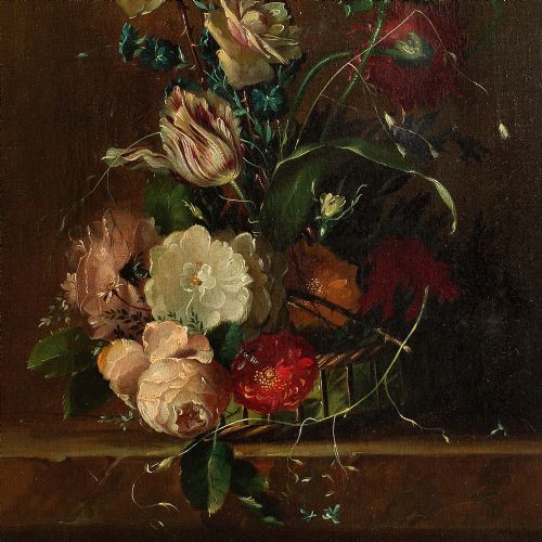 fig 1. Wolf Thaler, Still Life With Flowers, Oil Painting