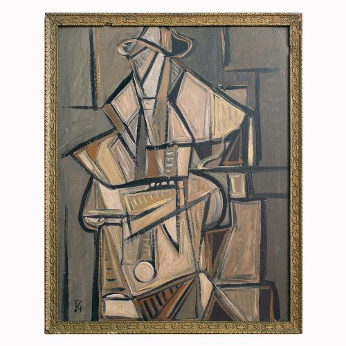 Cubist Portrait of a Man in a Hat, C.1940