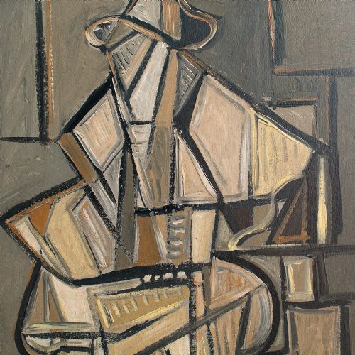 fig 1. Cubist Portrait Of A Man In A Hat, c.1940
