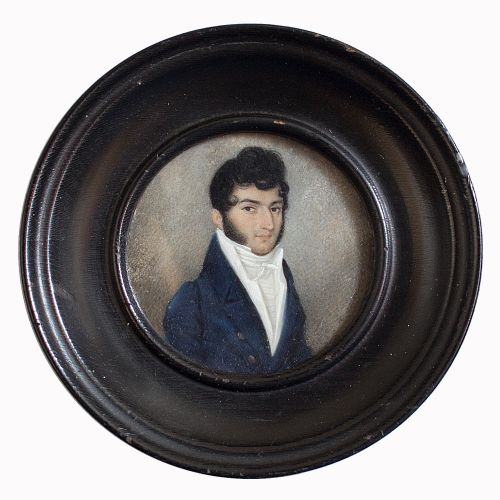Natale Schiavoni, Miniature Portrait of a Gentleman
