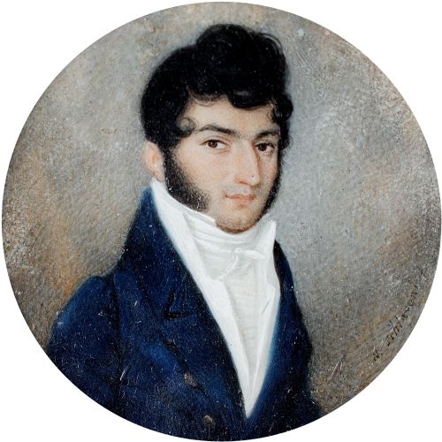 fig 1. Natale Schiavoni, Miniature Portrait Of A Gentleman