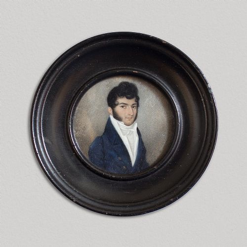 fig 4. Natale Schiavoni, Miniature Portrait Of A Gentleman