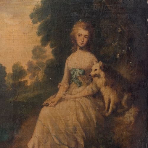 fig 1. c.1810, After Thomas Gainsborough, Portrait of Mrs Mary Robinson, Oil On Canvas
