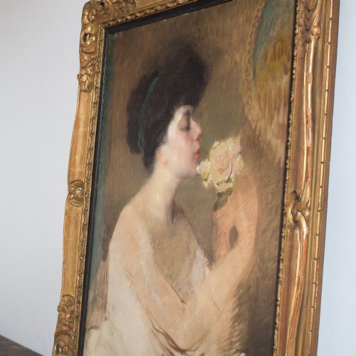 fig 3. Charles Joseph Watelet, Portrait Of A Lady With A Rose