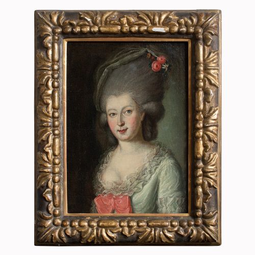 18th-century Portrait of a Lady with Roses in Her Hair
